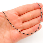 Black Rhodium Sterling Silver Snake Necklace